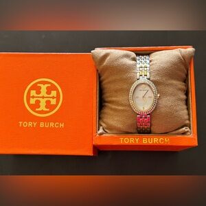 Tory Burch Oval Stainless Steel Two-Tone Women's Watch